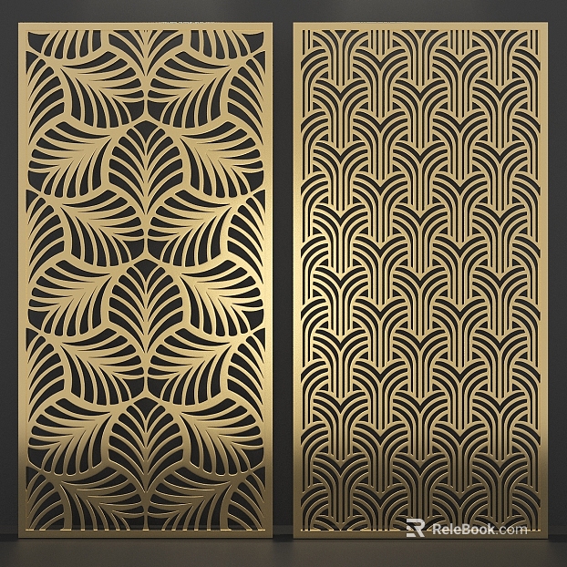 Light Luxury Gold Metal Porch Partition texture