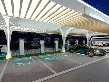 modern new energy vehicle charging station texture (ID:ffaeh940056)