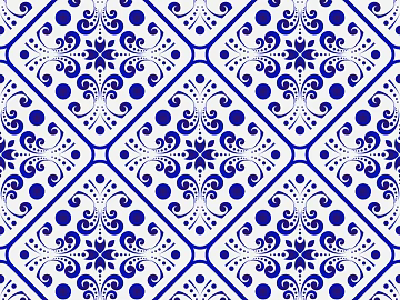 blue and white porcelain tiles texture (ID:ffajh417227)