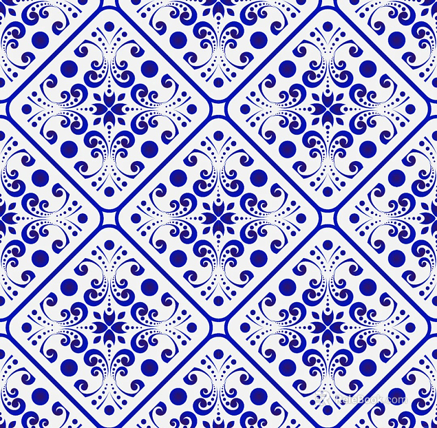 blue and white porcelain tiles texture