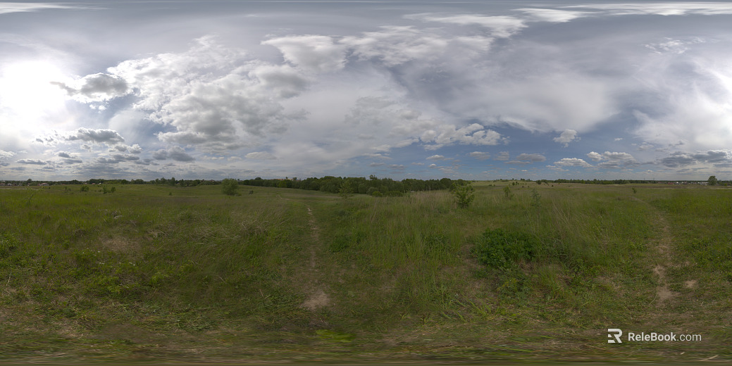 Outdoor Blue Sky Grassland Lawn HDR texture