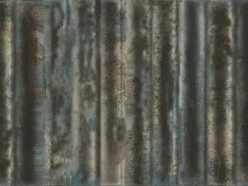 Old blue-gray corrugated metal wall texture (ID:ffaeh266046)