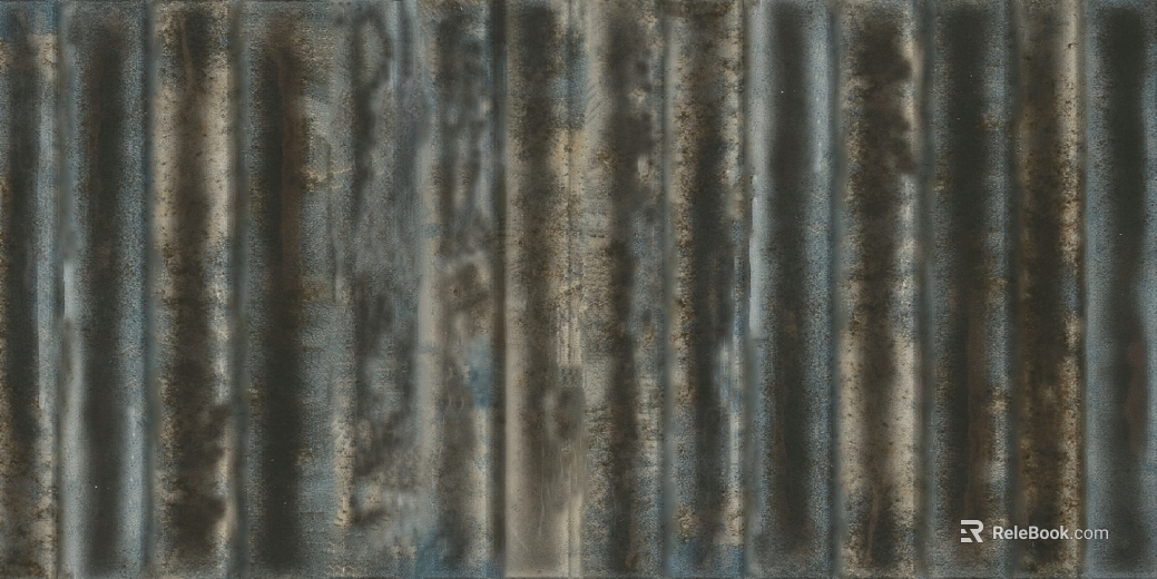 Old blue-gray corrugated metal wall texture