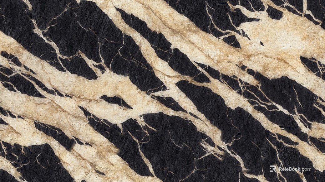 Top black and white root marble texture