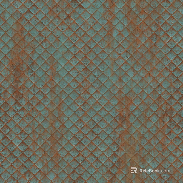 Dirty old damaged painted paint off raw rust metal steel plate bronze tile roof texture