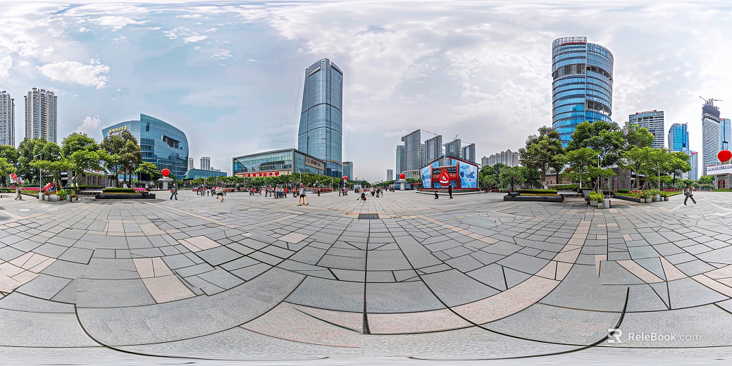 City Outdoor Square Skyline Panoramic HDR texture