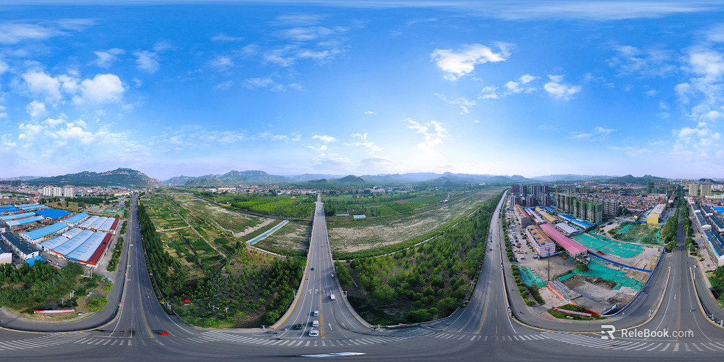 HDR city road traffic panorama texture