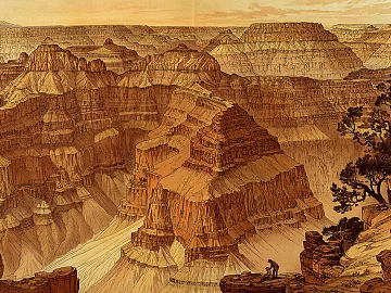 Retro Red Canyon Landscape Decorative Painting texture (ID:ffaeh617716)