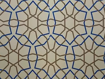 Ethnic Blue Brown Tile Wall Decoration texture (ID:ffaeh277232)