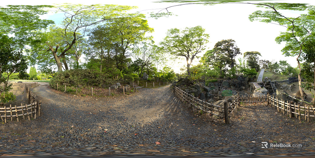 Outdoor Forest Gravel Day HDR texture