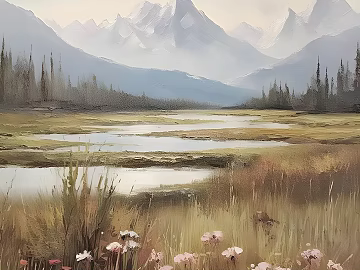 landscape painting texture (ID:ffach458374)