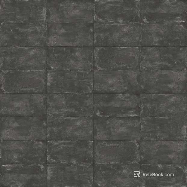 24x 48 Matte Coal Black Brick texture