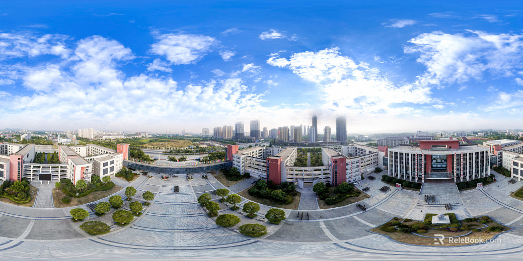 HDR City Leisure Square Panoramic View texture