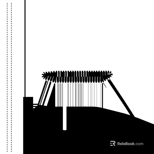 Black and white abstract architectural decorative painting texture