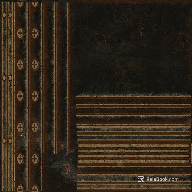 Retro dark brown border tile texture
