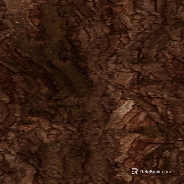 Dark brown bark, natural decorative finish texture