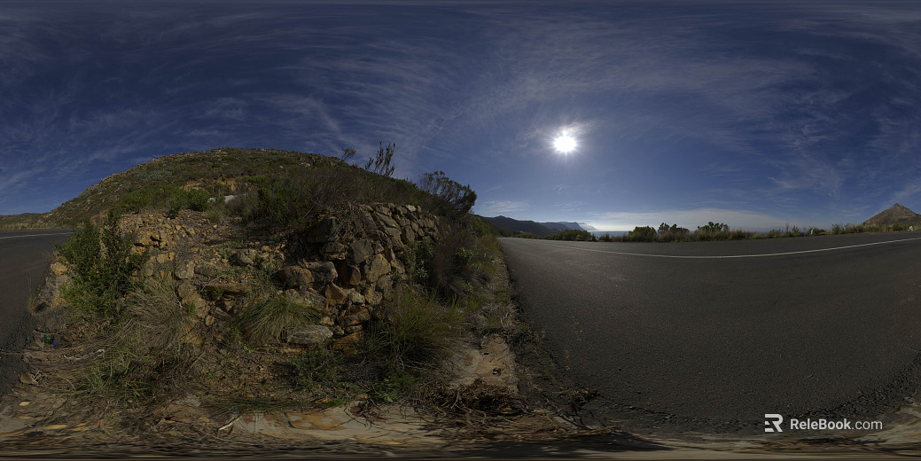Outdoor Highway Mountain Day HDR texture