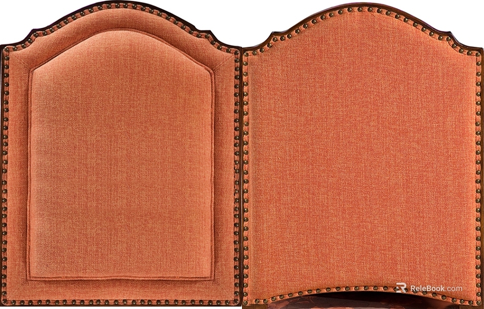 Orange Plain Cloth Soft Backrest texture