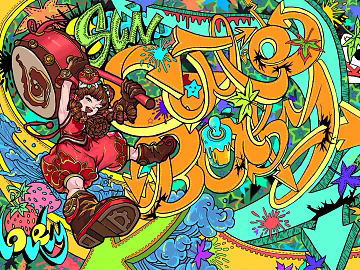 cartoon painting texture (ID:ffaeg16709)
