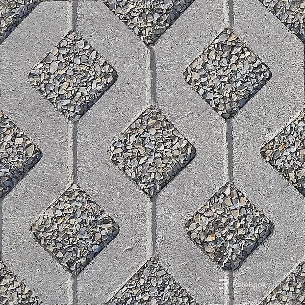 Grey terrazzo brick courtyard pavement texture
