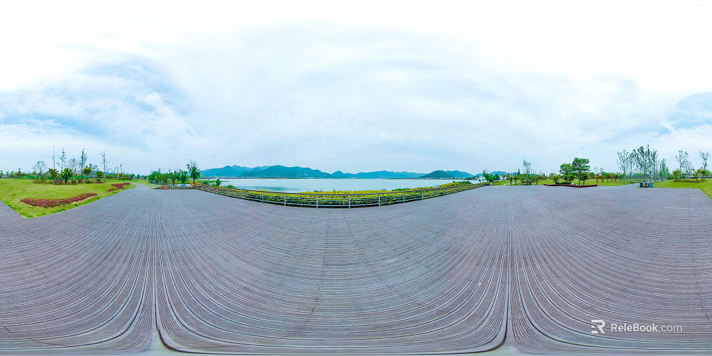 HDR ecological greening garden panorama texture