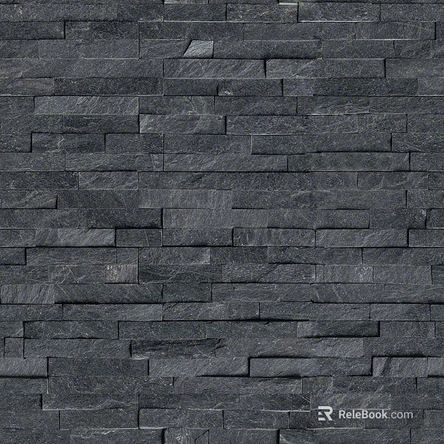 Black culture stone wall gray concave-convex stone wall texture