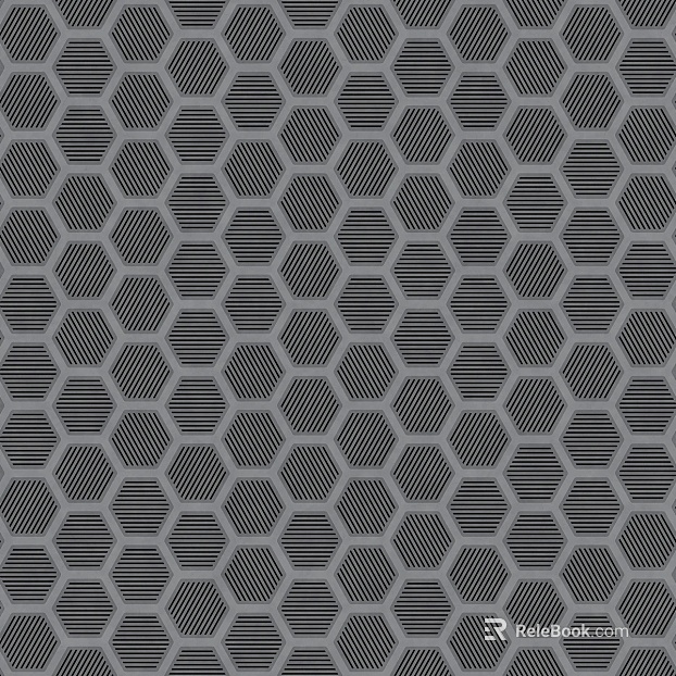 Hexagonal metal mesh perforated sheet metal surface texture