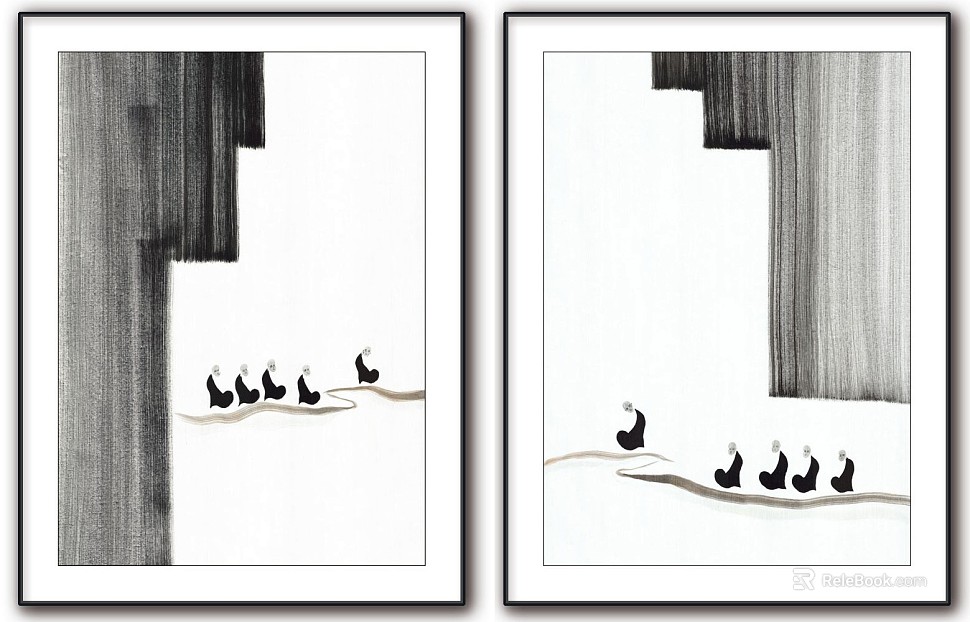 black and white painting texture