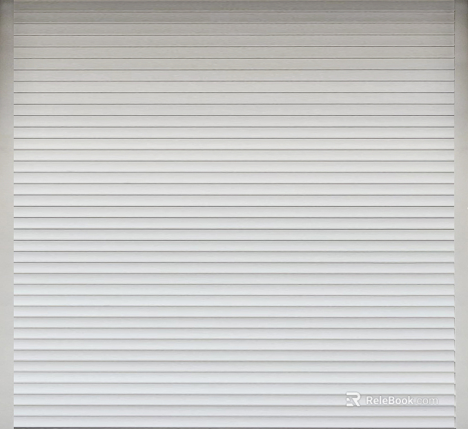 white rolling shutter door texture