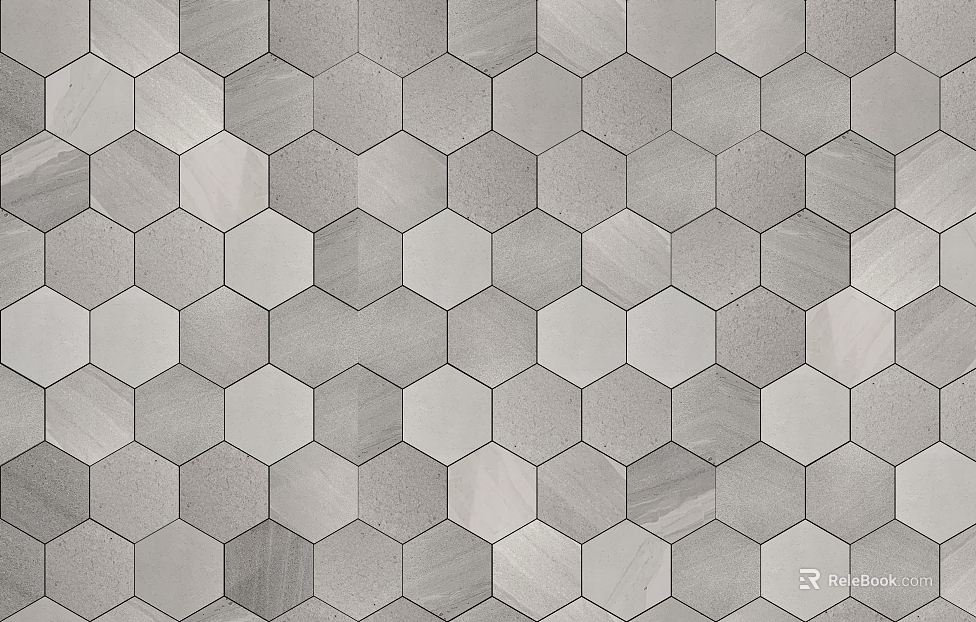 Hexagonal Brick Grey Hexagonal Brick texture