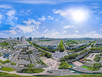 HDR ecological greening garden panorama texture (ID:ffach442503)