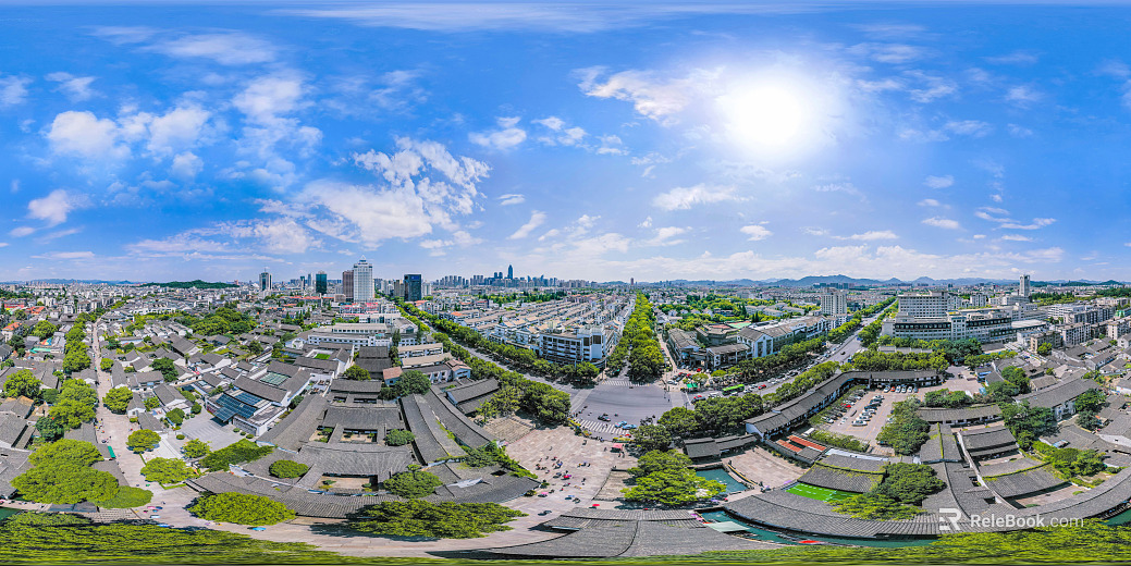 HDR ecological greening garden panorama texture