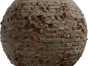 Brick wall PBR 3d model