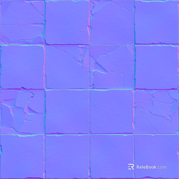 Damaged ground old stone normal concave-convex texture