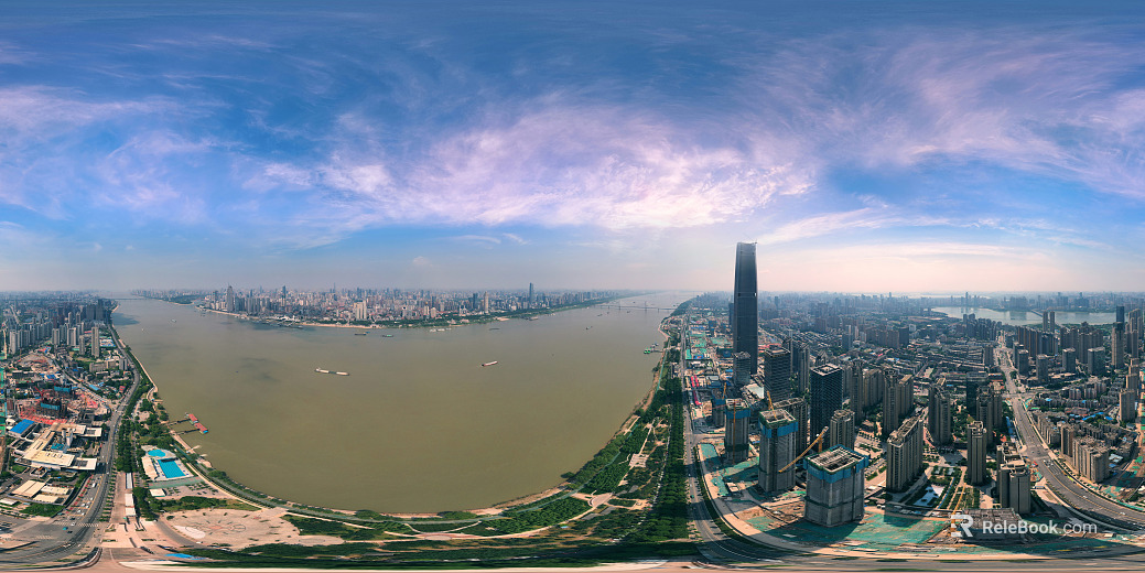 HDR Urban Ecological Rivers and Lakes Scenery Panorama texture
