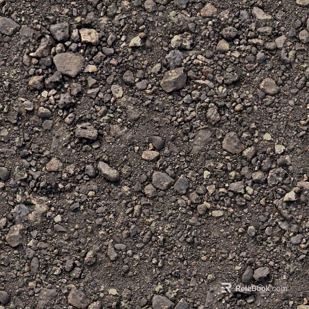 Deep gray gravel earth ground texture