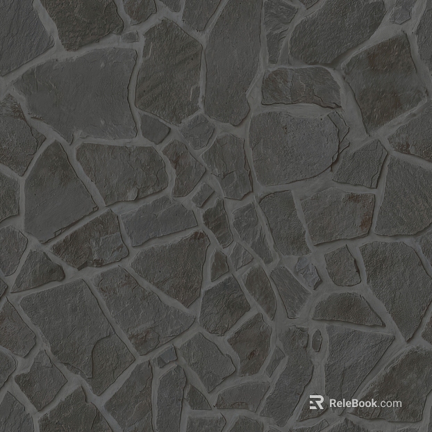 Grey stone patchwork courtyard ground stone texture
