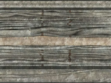 Grey and dilapidated wood wall decoration board 3d model