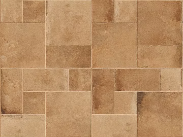 Retro style brown antique brick ground pavement 3d model