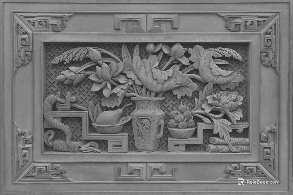 relief gray stone carving texture