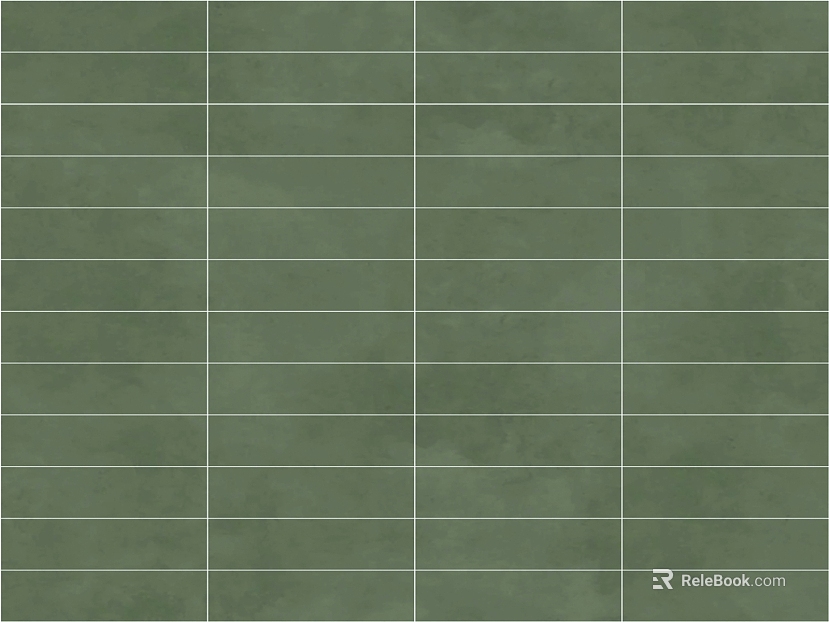 Dark Green Strip Plain Tile for Kitchen and Bathroom Wall texture