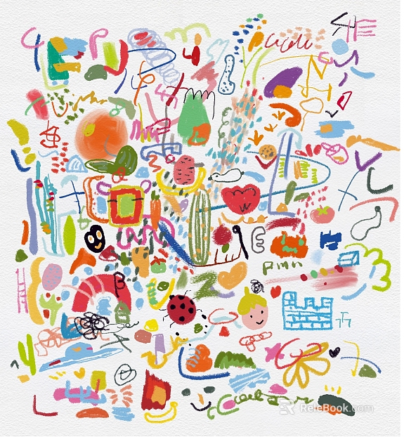 cartoon painting texture