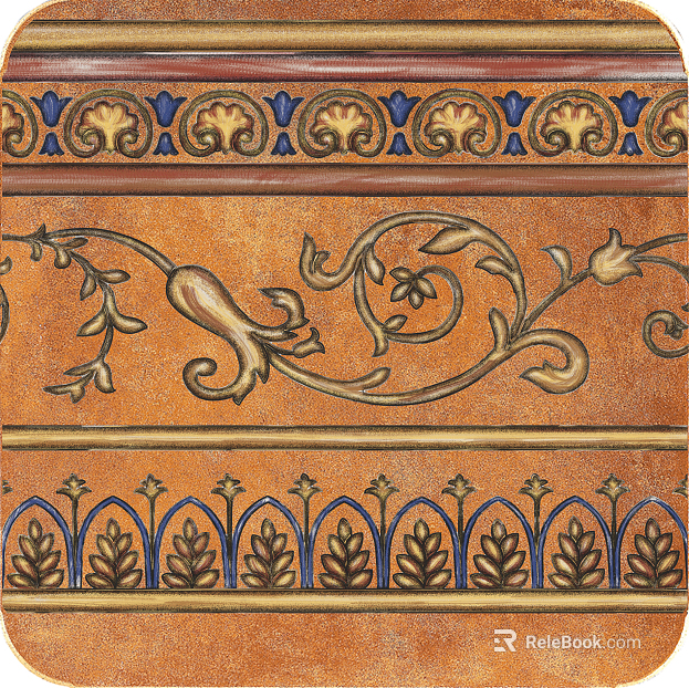 Wall line Waist line brown wave line texture