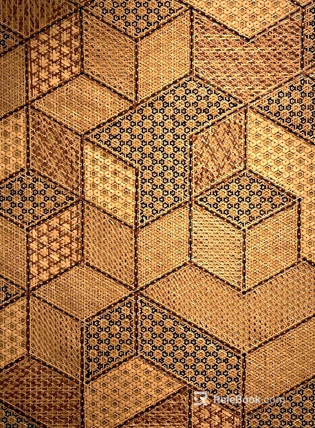 rattan painting geometric abstract rattan texture