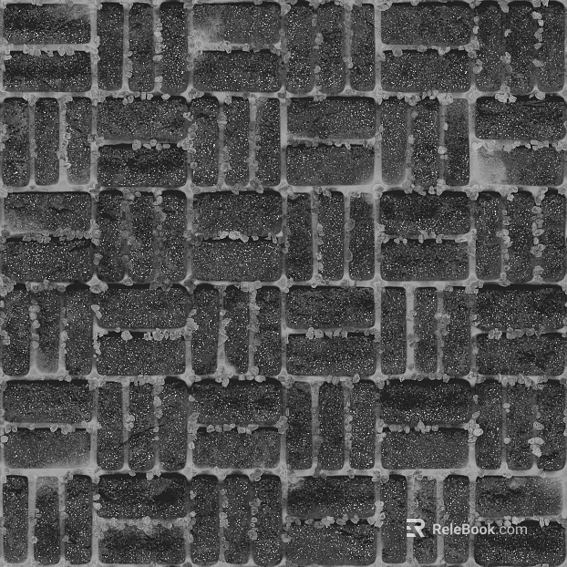 Dark gray distressed vintage brick wall texture