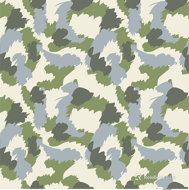 Camouflage green blue mosaic camouflage clothing fabric texture