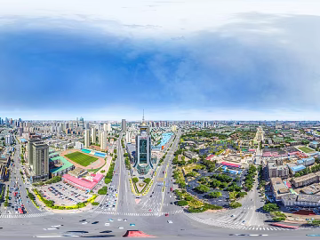 HDR city building bird's eye view panorama texture (ID:ffach630813)