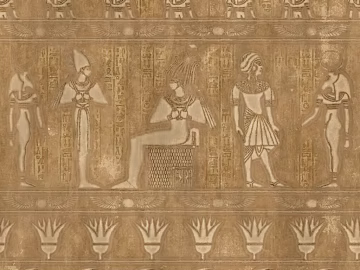 Retro earthy ancient Egyptian mural wall texture (ID:ffaeh184332)
