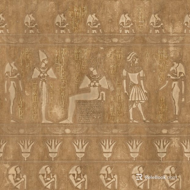 Retro earthy ancient Egyptian mural wall texture