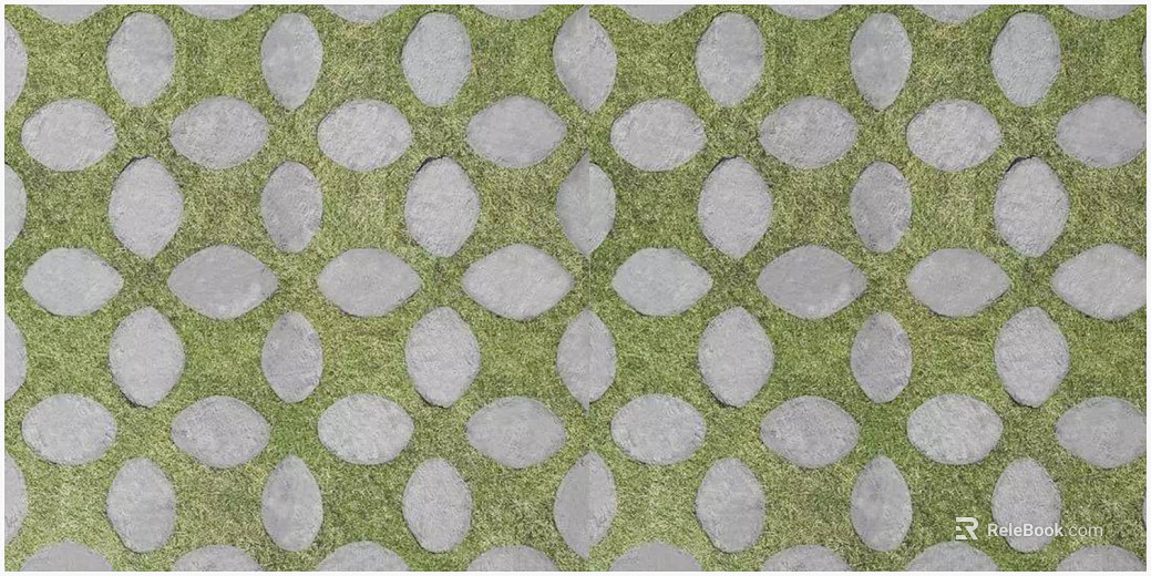 grass-planting brick texture